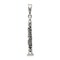 Sterling Silver Antiqued Clarinet Charm Pendant Jewelry 28mm x 4mm